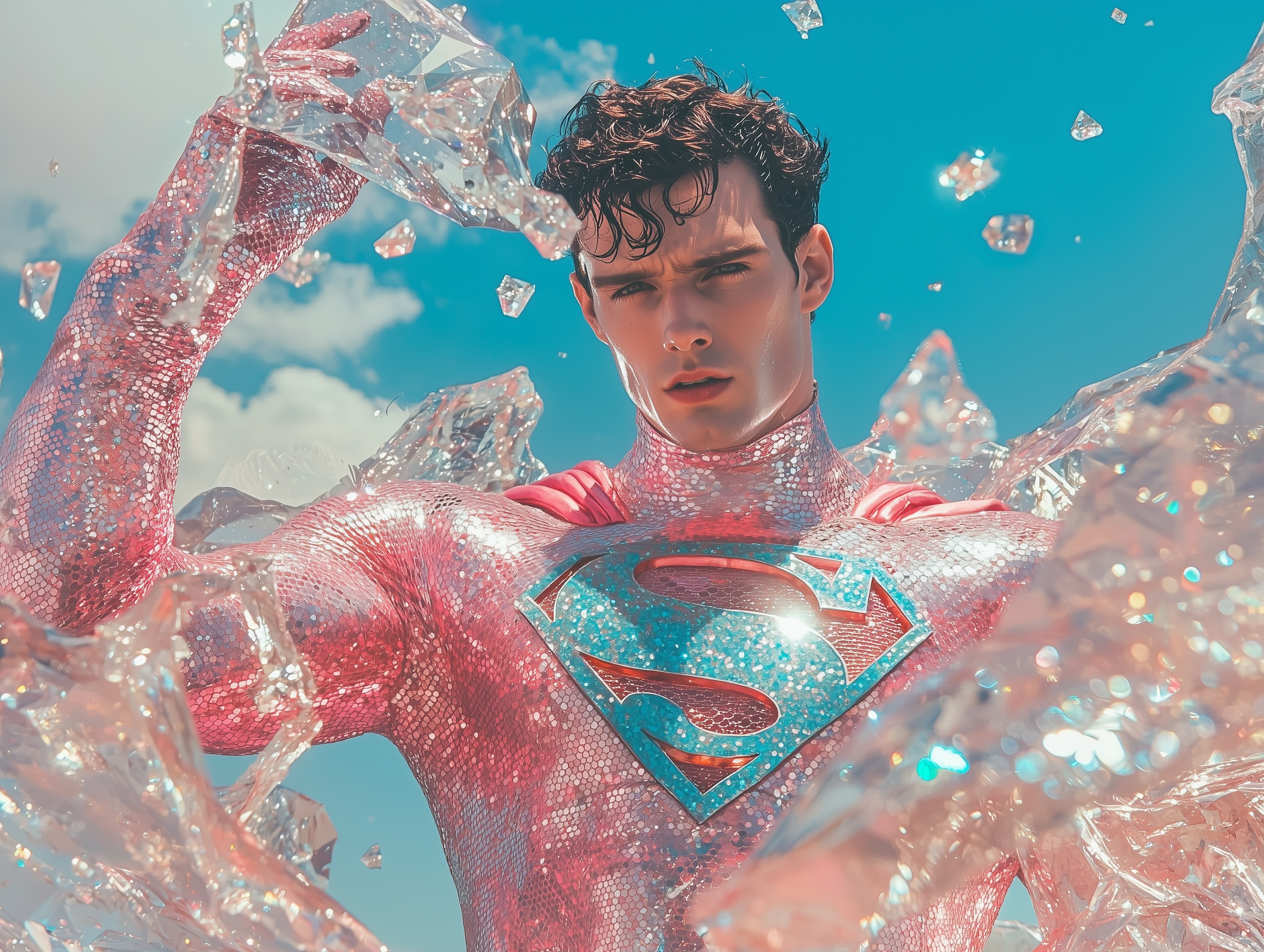 sh1nemuc_Photograph_of_a_glittery_diamonds_sparkly_Supermn_wea_8a0d649c-9b54-47ac-8342-b430ceb7729c