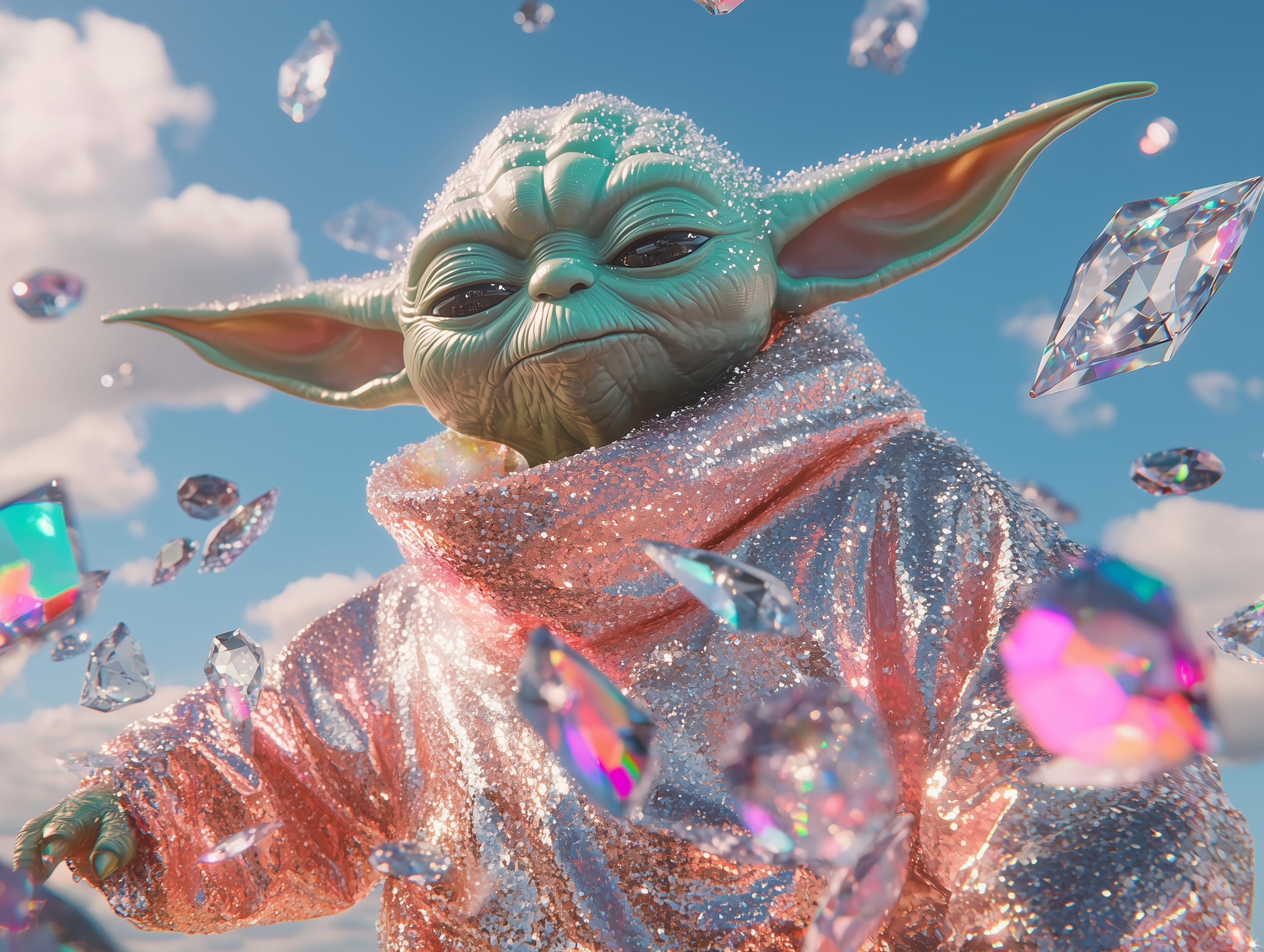 sh1nemuc_Photograph_of_a_sparkly_Yd_covered_in_crystals_and_d_ba4b7524-300a-4c93-97b5-bff1b0be364c