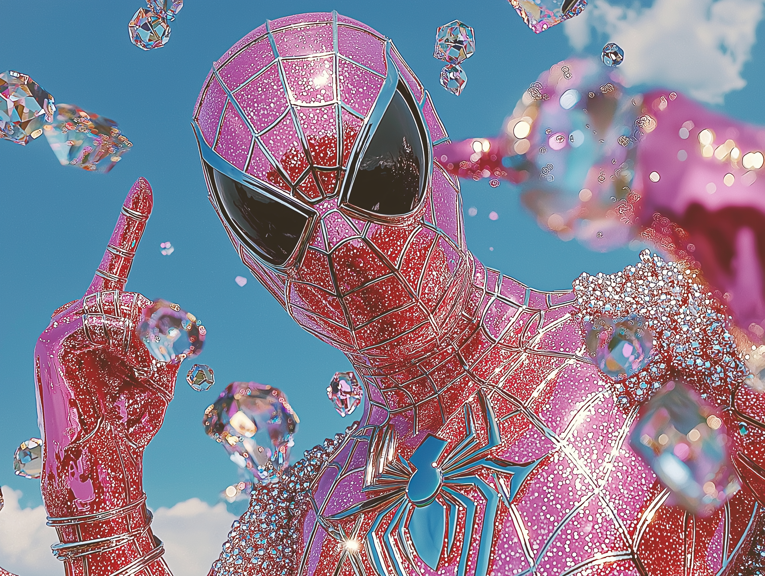 sh1nemuc_httpss.mj.runHoAnXR39QCw_Photograph_of_a_sparkly_Spide_253fd12d-1e30-4a84-9114-51cf77d3d557