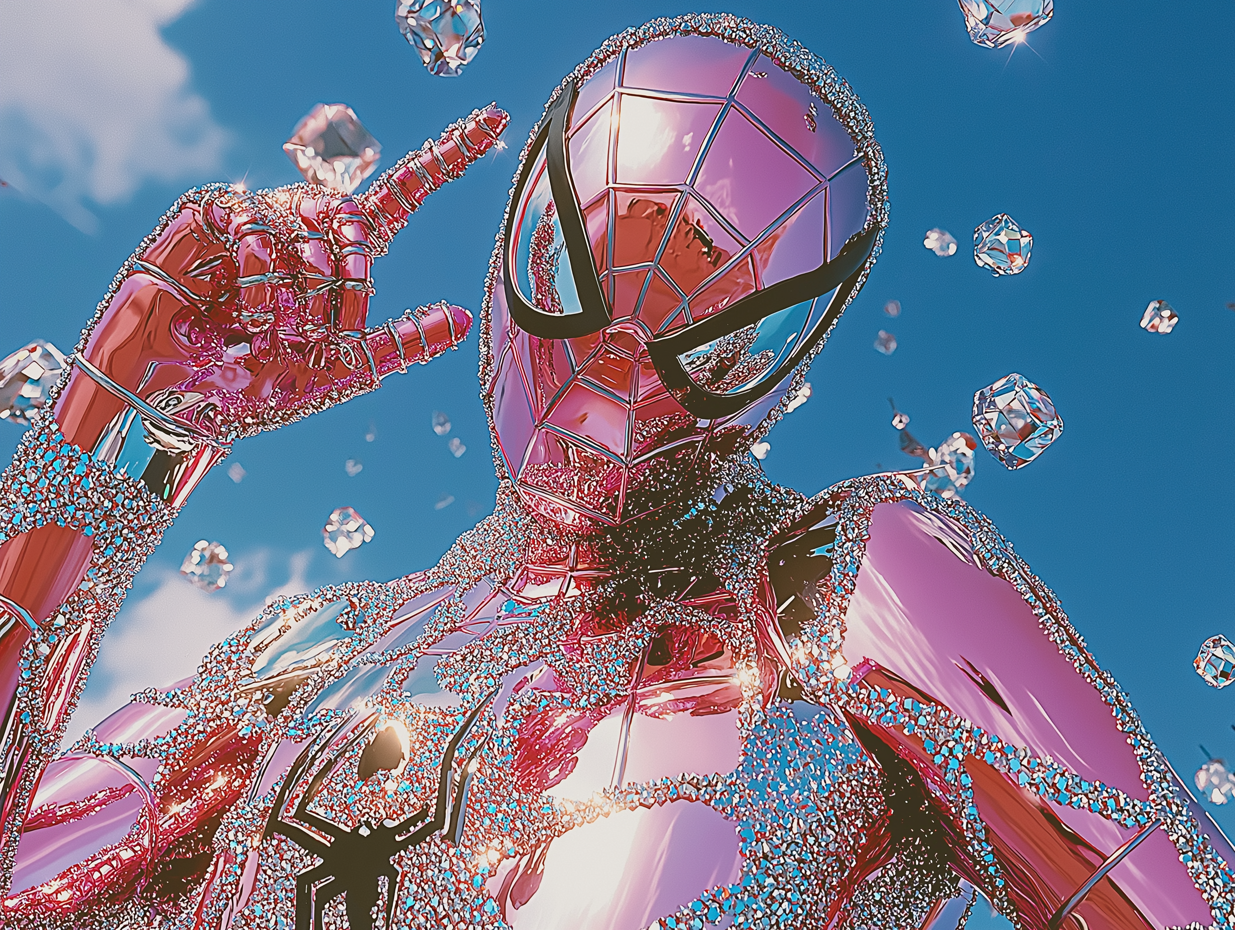 sh1nemuc_httpss.mj.runHoAnXR39QCw_Photograph_of_a_sparkly_Spide_581047dc-2786-4424-9777-2d3fc80f6d99