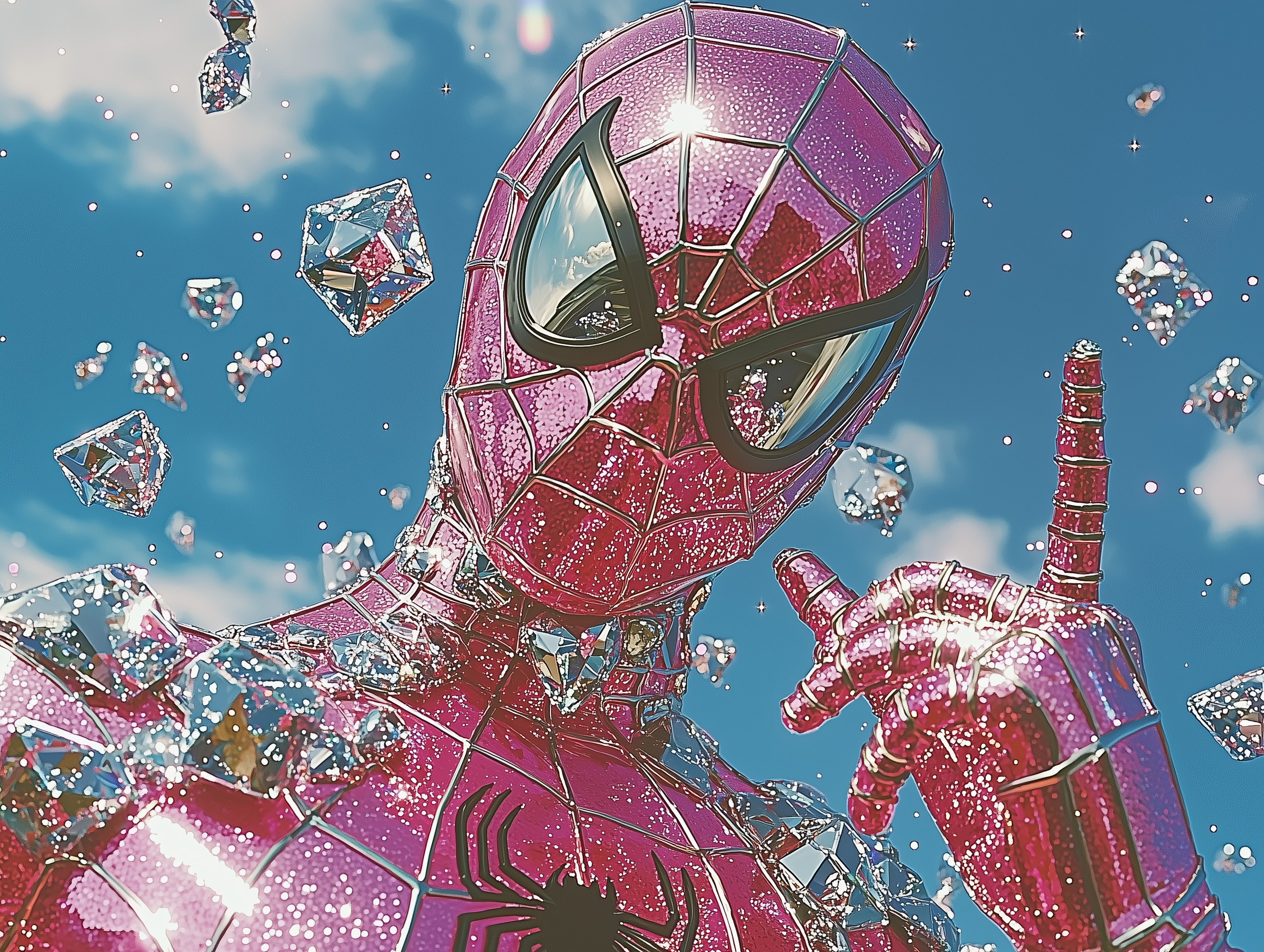 sh1nemuc_httpss.mj.runHoAnXR39QCw_Photograph_of_a_sparkly_Spide_7905b3f8-45ab-4185-9fd8-96a77bd05fa2