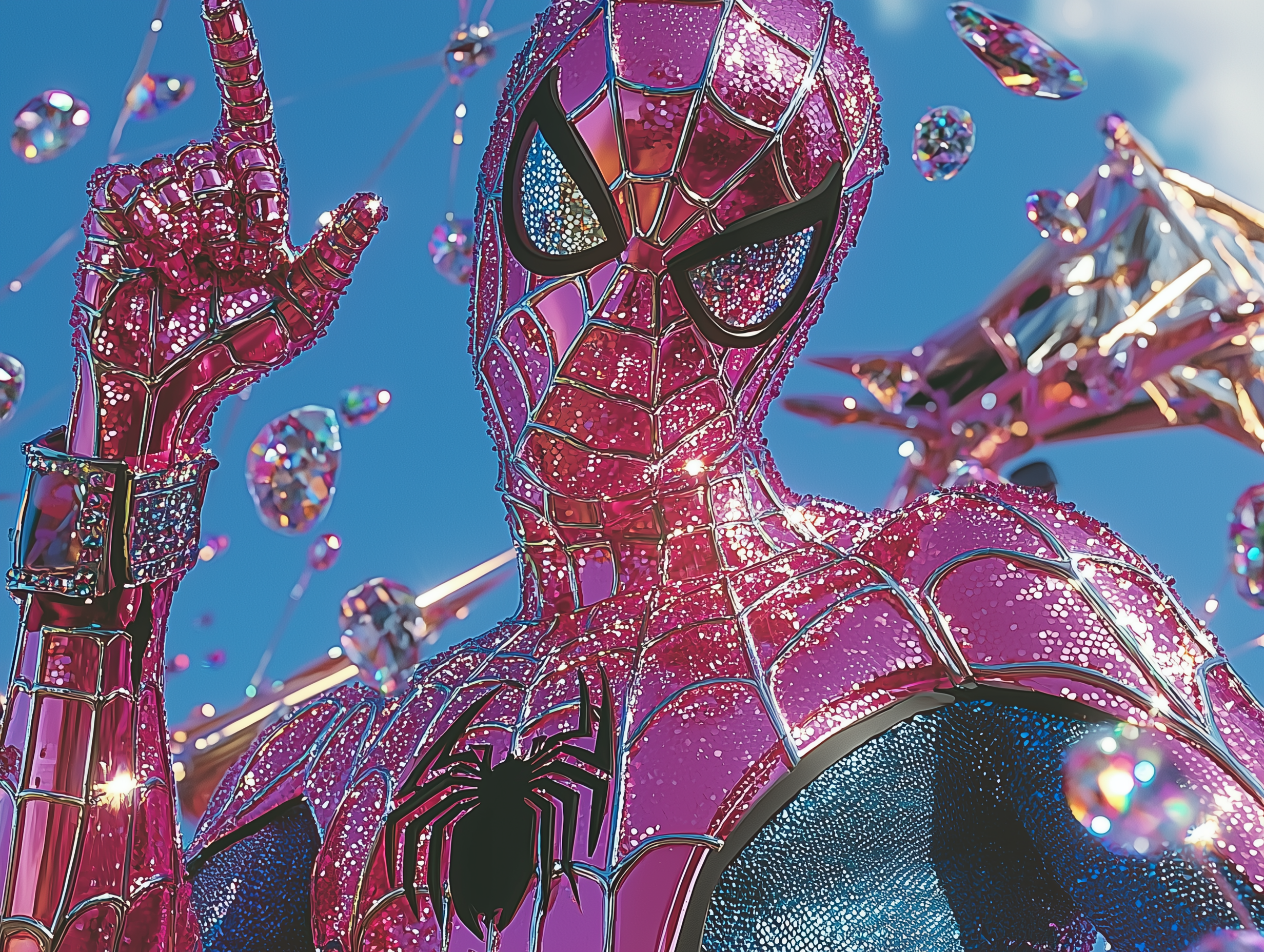 sh1nemuc_httpss.mj.runHoAnXR39QCw_Photograph_of_a_sparkly_Spide_c149e17d-f9c5-4658-a74a-3ad31df7f9b8