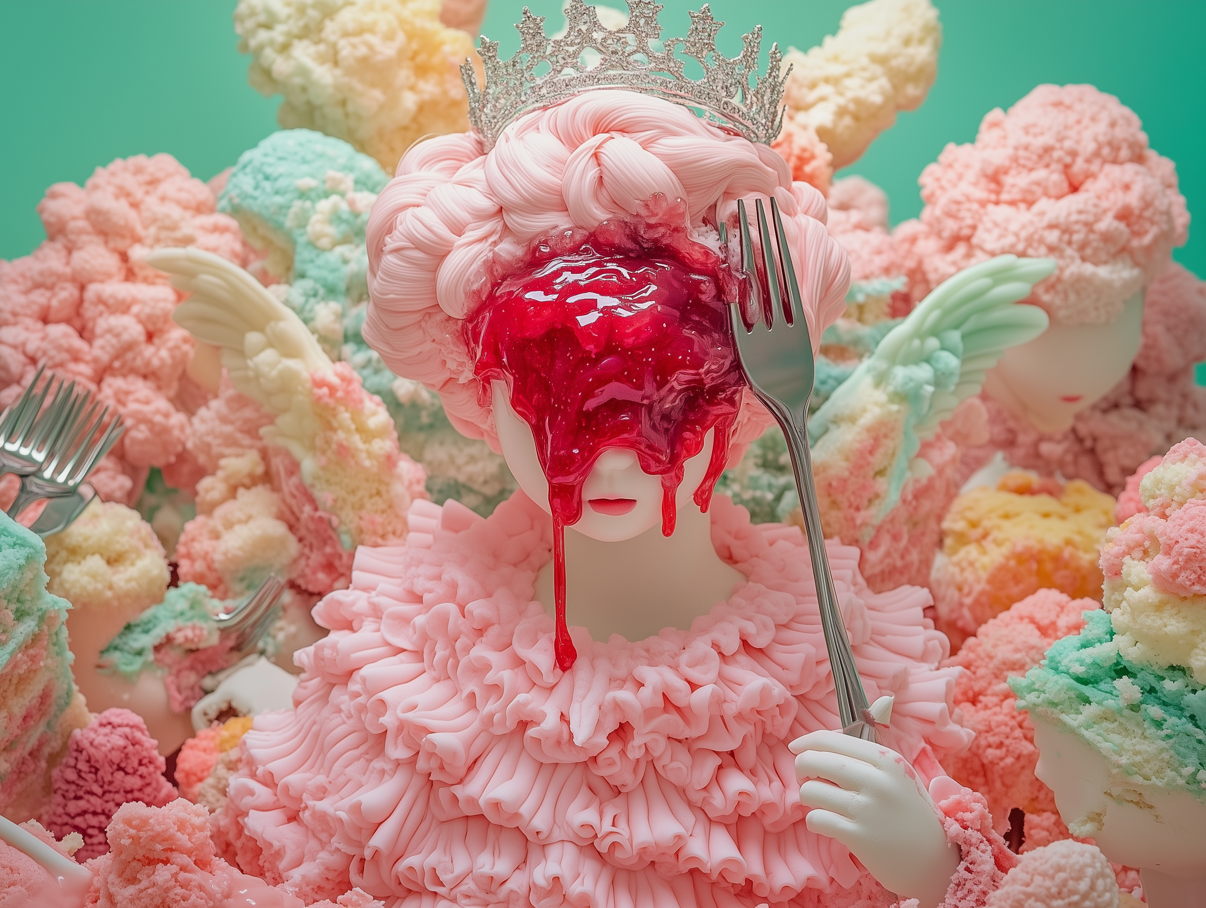 shinemuc_A_cake_in_the_shape_of_an_angel_with_pink_hair_wearing_98f00453-abb2-40c0-8534-cb5a2cdd9618